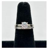 10K White Gold & Diamond Wedding Set