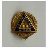 10k Gold Lapel W.S.C.S. Enameled Pin