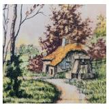 Vtg. Hand Colored & Signed Landscape Etching