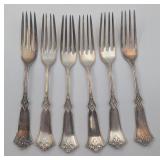 6 Rare American Silverplate Forks