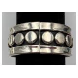Mexico Sterling Silver Hinged Cuff Bracelet