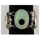 Sterling Silver Turquoise & Abalone Bracelet