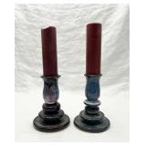 Buck Run Pottery Candlesticks