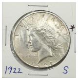 1922-S Peace Silver Dollar