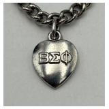 Sterling Silver Beta Sigma Phi Bracelet