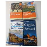 2 Great Britain Travel Guides & 2 Scotland Maps