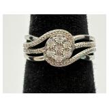 Sterling Silver & Diamond Ring