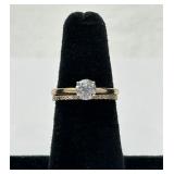10K Gold & Diamond Wedding Set