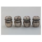 4 Vintage Sterling Silver Salt & Pepper Shakers