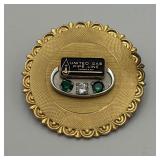 1/20 12k GF Diamond & Emerald Service Pin