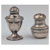 2 Vintage Sterling Silver Salt & Pepper Shakers