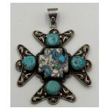 Sterling Silver Turquoise Pendant