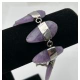 Sterling Silver & Amethyst Bracelet