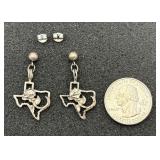 Pair Of Sterling ï¿½Yellow Rose Of Texasï¿½ Earrings