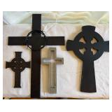 Lot of 4 Cross Wall Decor Pieces