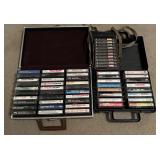 40 Country, 16 Rock & Pop Cassettes in Cases
