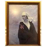 Framed Print Titled 'The Cross of France'