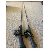 VTG Johnson Reel & Zebco Rod & a Zebco Reel Combo