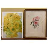 2 Prints of Paintings Of Flowers
