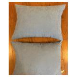 2 Small Soft Blue Pillows