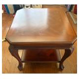 Gorgeous Solid Wood End Table w/ Ornate Legs