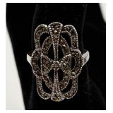 Sterling Silver & Marcasite Ring