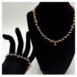 14K 1/20 GF F.L.D. Beaded Necklace & Bracelet Set