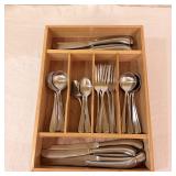 Lot of Silverware with Organizer