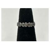 Avery Sterling Silver Ring Band w/ Rose Pattern