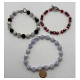 3 Beaded Fashion Bracelets
