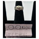 Vintage Sterling Silver Puzzle Ring w/ Directions