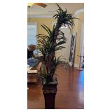 Faux Dracaena Tree in Nice Black Planter