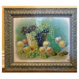 Vtg. 'Delaware Fruit' Chromolithograph Print