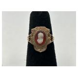 Vintage 14K Gold Cameo Ring