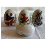 4 Porcelain Eggs, 3 Are Avon