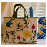 2 Needlepoint Handbags