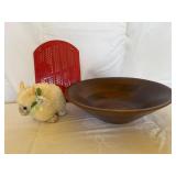 Walnut Bowl, Music Note Speaker, Sheep Pin Cushion