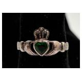Sterling Silver Emerald Ring