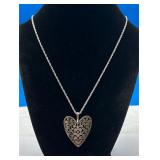 Avery Sterling Silver Heart Pendant & Chain