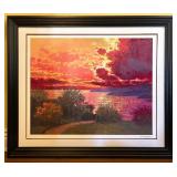 Framed Seriolithograph 'Nuages' Signed by Artist