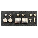 3 Small Pairs of Sterling Silver Earrings