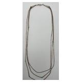 Sterling Silver & Turquoise Multi Strand Necklace