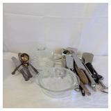 Cheese & Cracker Platter, Utensils, Bowl w/Lid