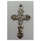 Vtg. Sterling Silver Cross Pendant