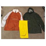 Men's XL Raincoat, TX Pullover & Rain Pants
