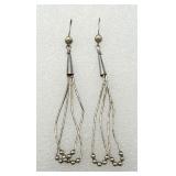 Southwestern Style Sterling Silver Dangle Earrings