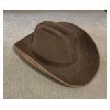 Brown Levi Strauss Corduroy Western Hat 7 1/8