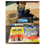 Velcro, Rubber Gloves, Glue Gun, Paint Brushes etc