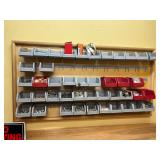 Modular Wall-Mounted Storage Bin System &Contents