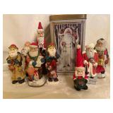 Lot of 9 Santa Clauses